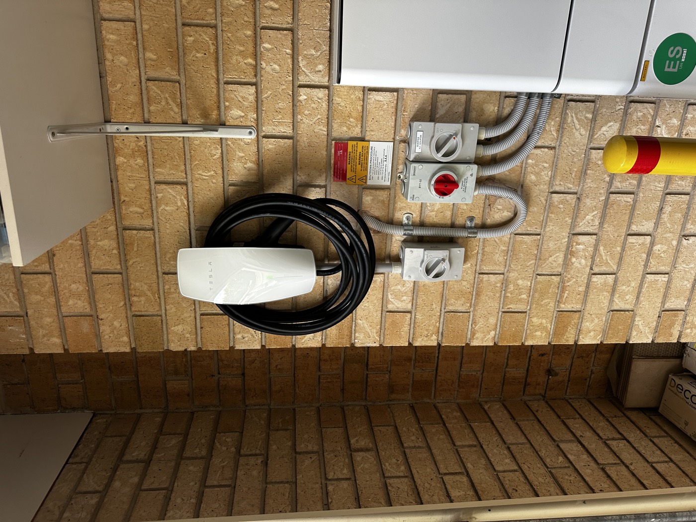 Tesla Wall Connector installed at an Adelaide home