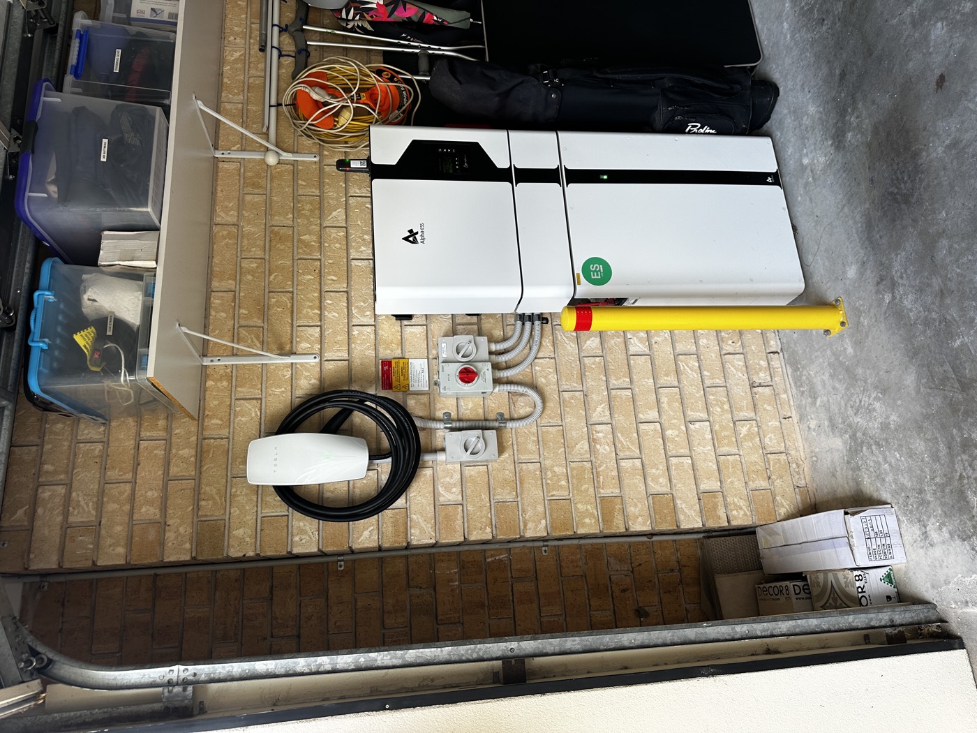 Garage EV charger installation